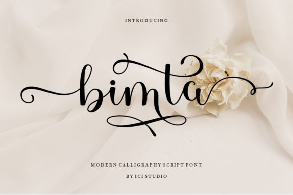 Bimta: A Romantic Calligraphy Font for Editorial Design