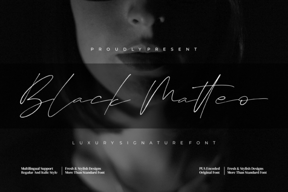 Black Matteo: A Delicate Script Font for Crafters