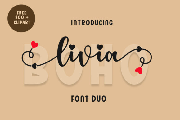 Enhance Your Brand with Livia Boho: A Stylish Font Duo