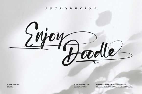 Enjoy Doodle: A Versatile Script Font for Crafters and Creators