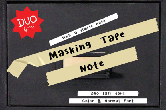 Masking Tape Note: A Versatile Handwritten Font for Creative Brands