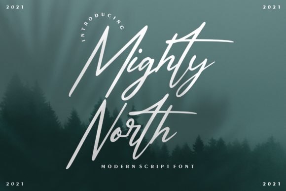 Might North: A Modern Script Font for Captivating Campaigns