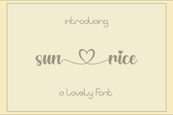 Unleash Creativity with Sunrice: A Romantic Calligraphy Font