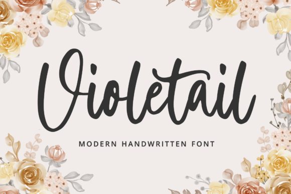 Violetail Modern: A Handwritten Font for Elegant Publishing